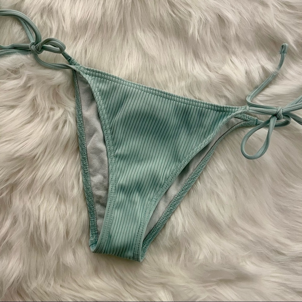 ASOS Mint Ribbed String Bikini Bottom 6 - Picture 2 of 6